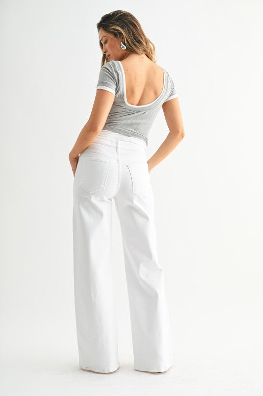 Just Black Denim Stretchy Wide Leg