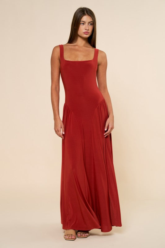 jersey maxi dress sleeveless Lalavon Jersey Maxi Sleeveless Dress Large