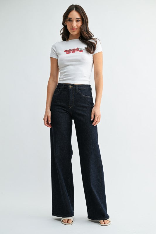 Just Black Denim Stretchy Wide Leg bottom