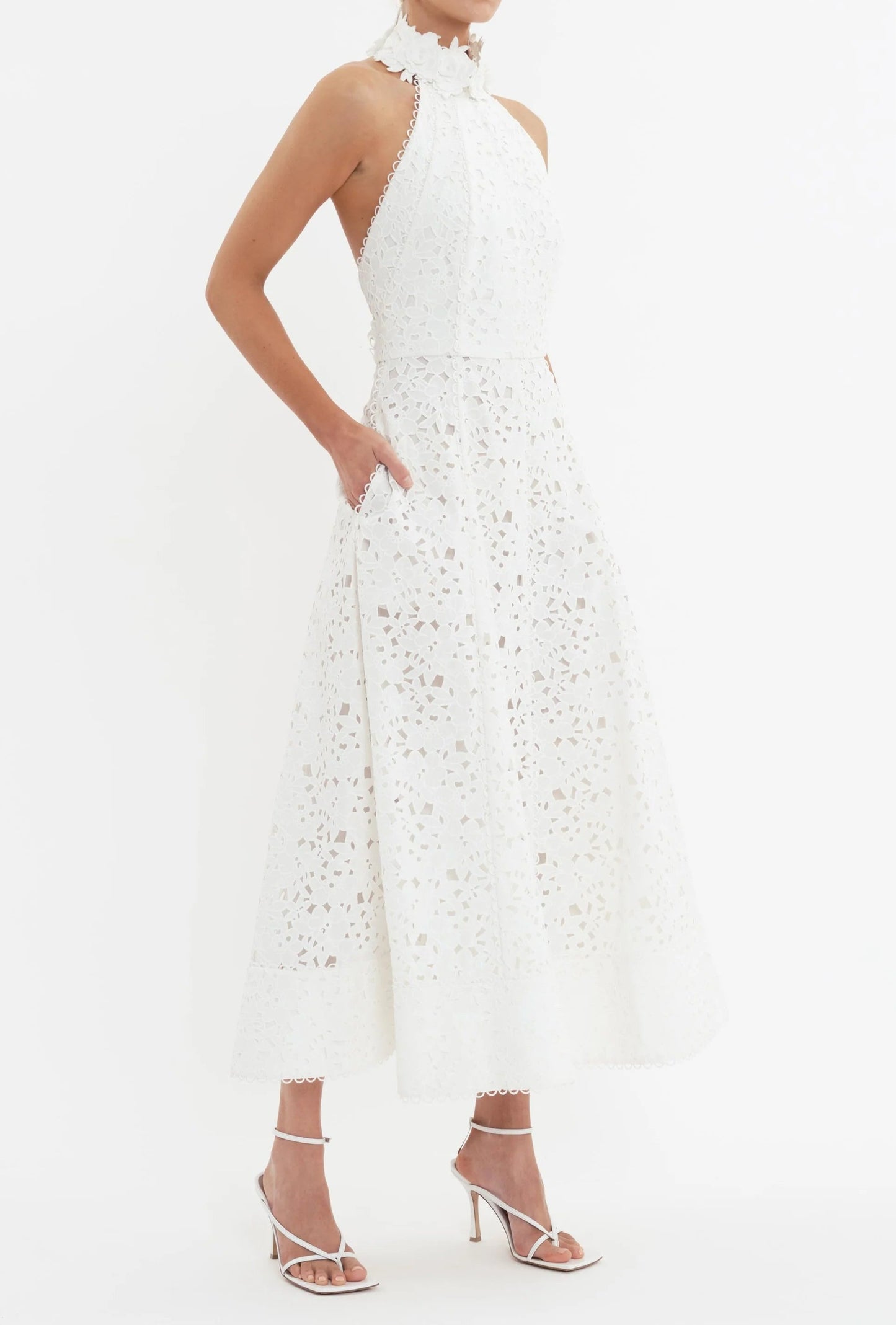 Peekskill Embroidered Flower Midi Dress