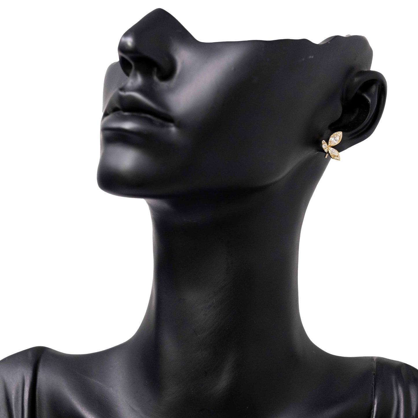 14K Yellow Gold Butterfly in the Park Earrings