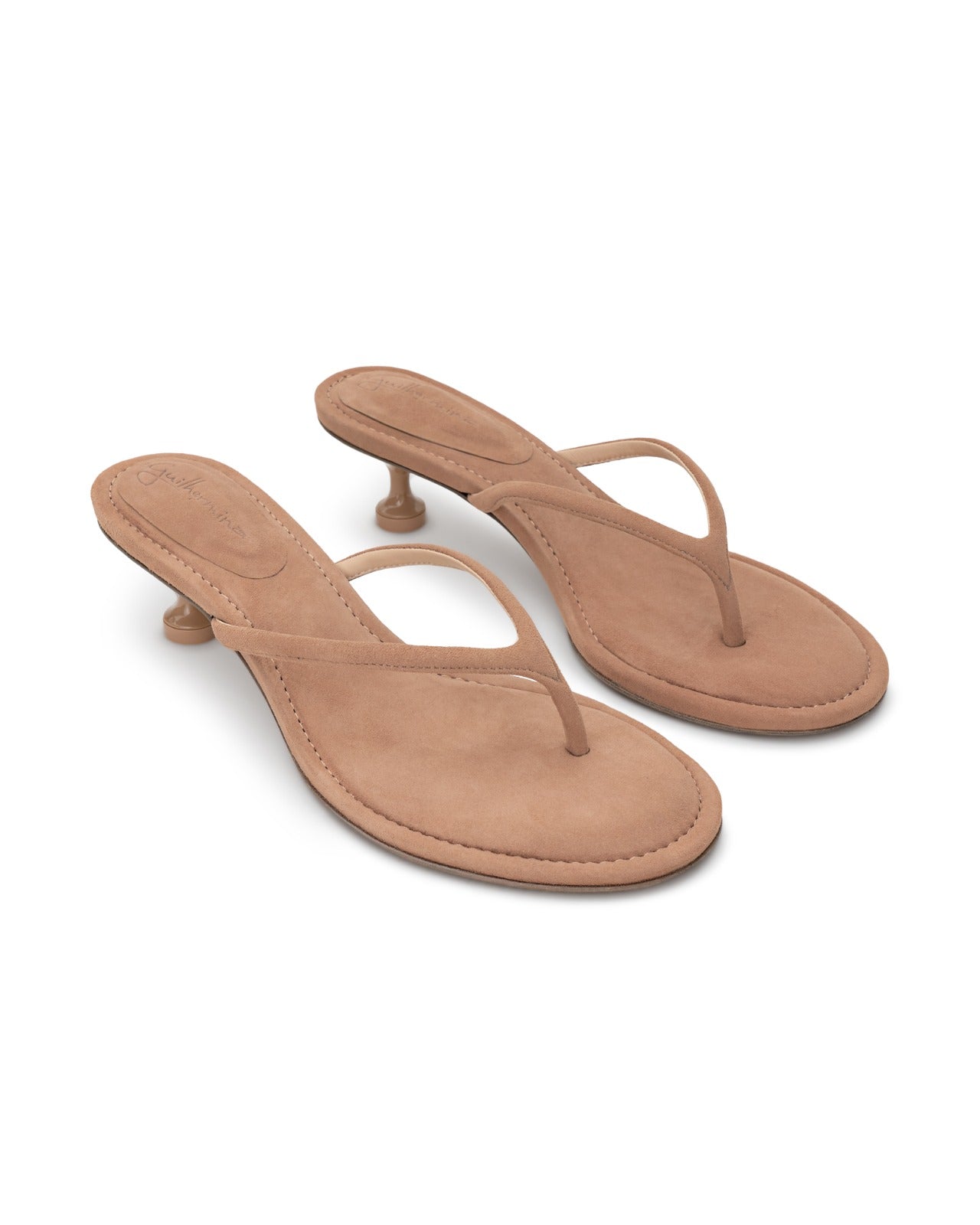 Guilhermina Kid Suede Buff Sandals