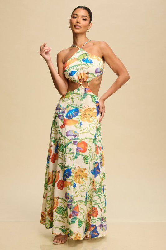 Luxxel Botanics Ring Maxi Dress