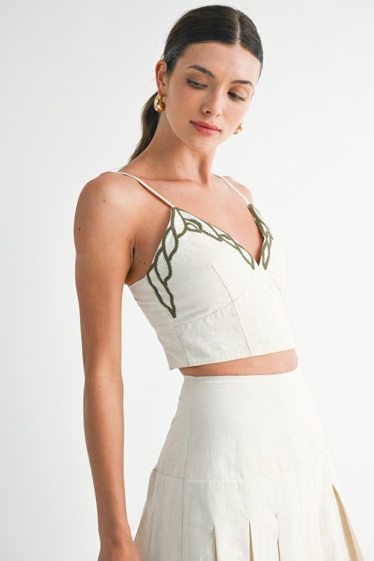 EB Luxe Embroidered Bustier Skirt Set