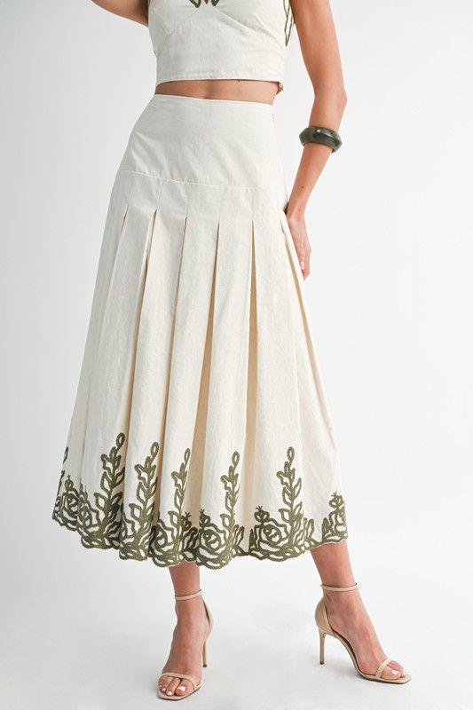 EB Luxe Embroidered Bustier Skirt Set