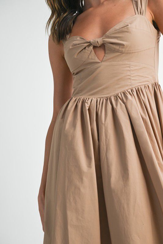 Endless Blu Sweetheart Bow Midi Dress