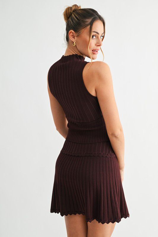 Evenuel Ripple Edge Knit Skit  Set