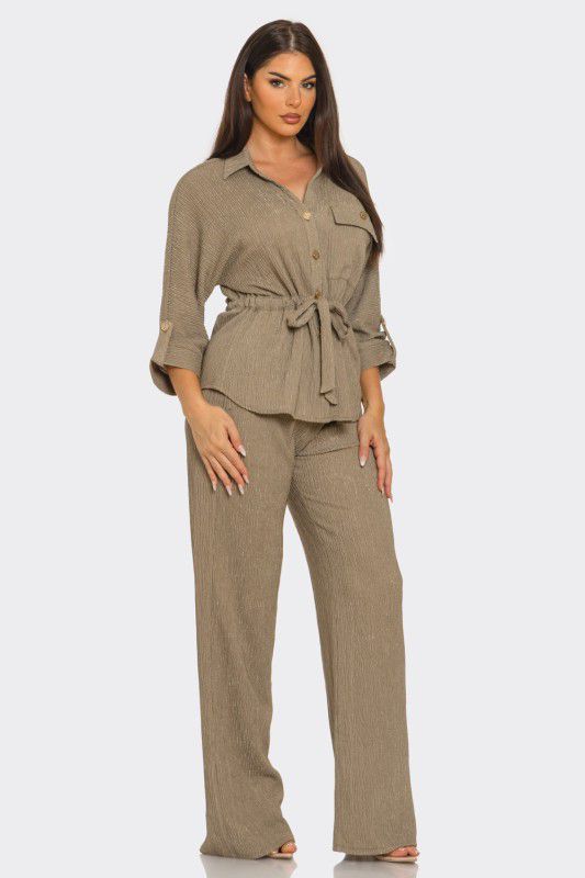 Julia Botton Down Pant Set