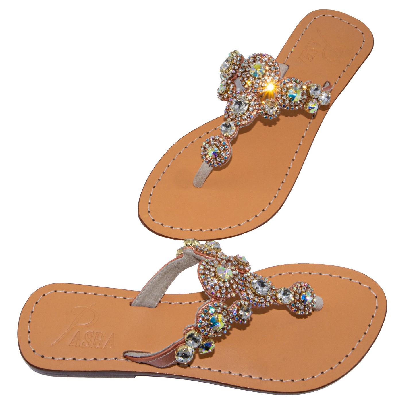 Pasha komodo Clear Gold Sandals psf15672811