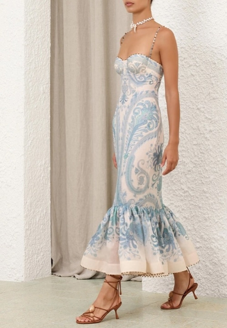 Illuminate Paisley Linen & Silk Dress