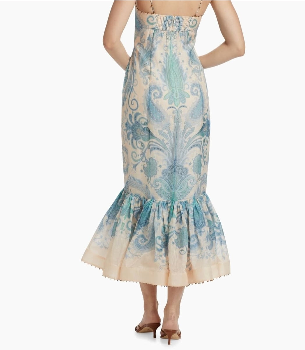 Illuminate Paisley Linen & Silk Dress