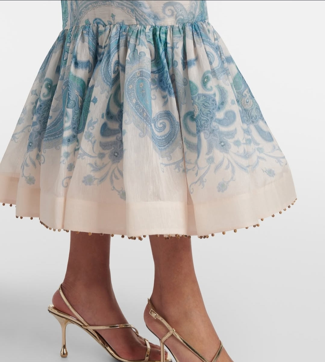Illuminate Paisley Linen & Silk Dress