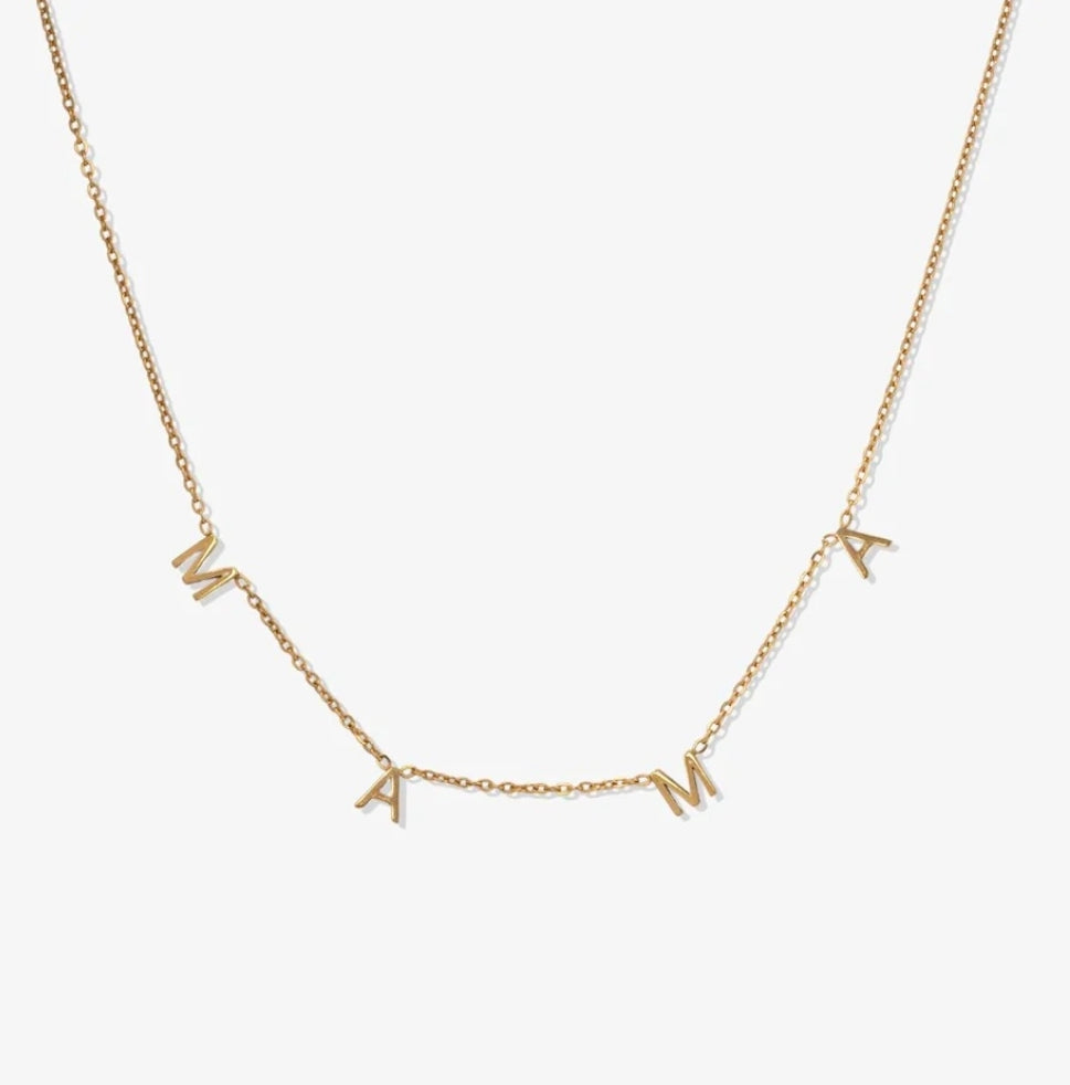 14K Yellow Gold MAMA Necklace