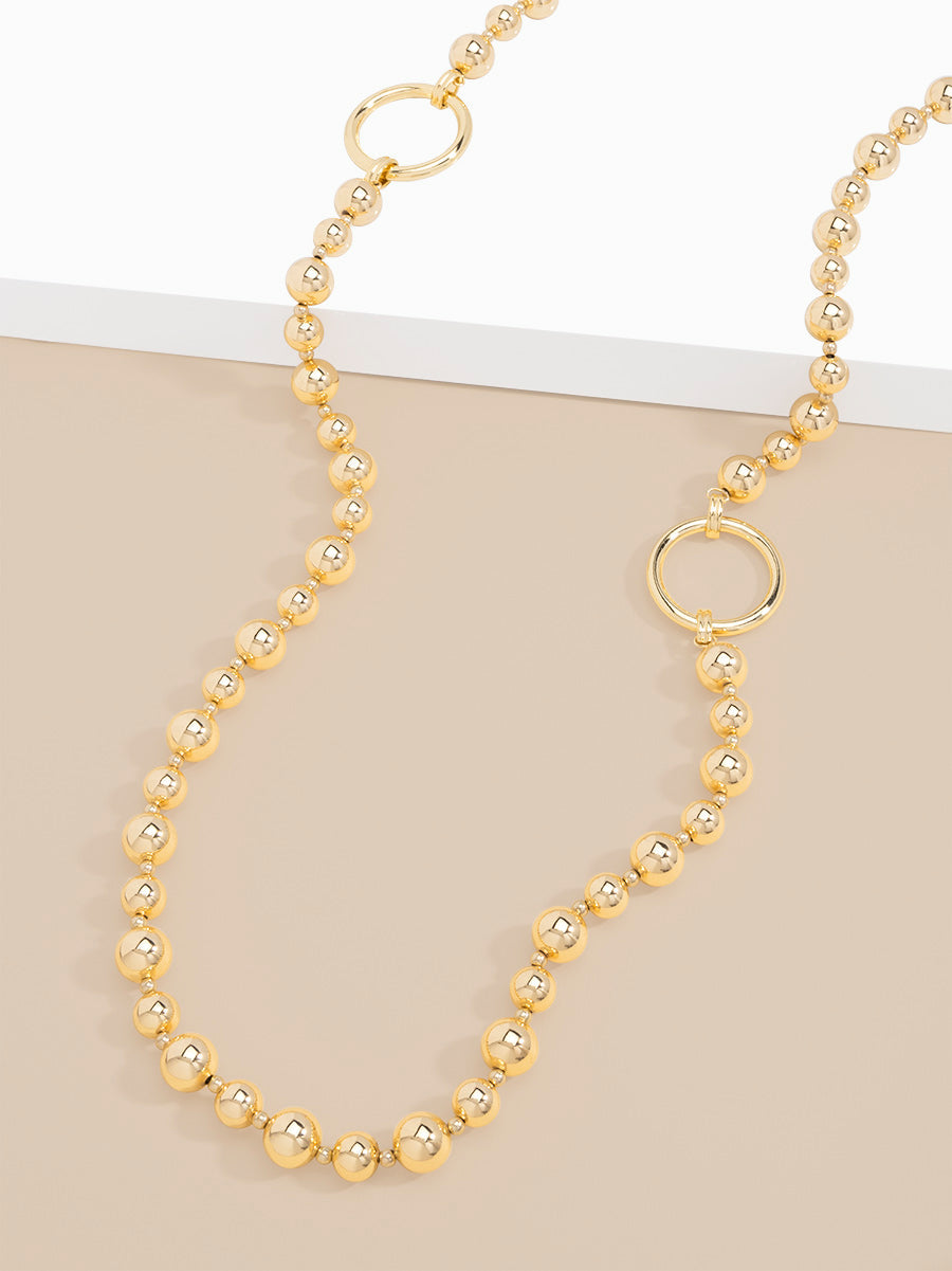 Zenzii Necklace N2753 Beaded Gold Plated