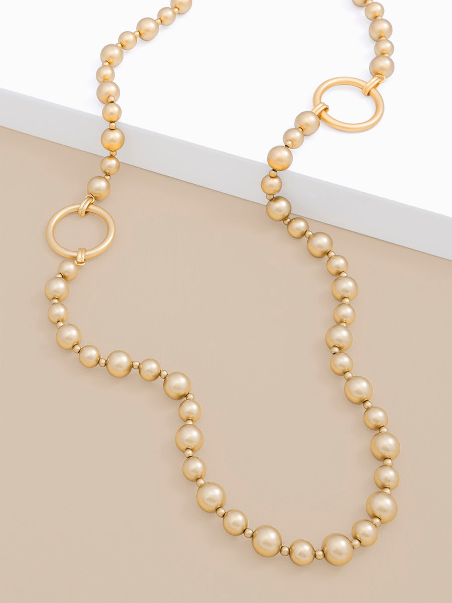 Zenzii Necklace N2753 Beaded Gold Plated