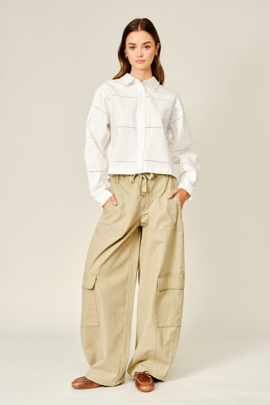 Aaron & Amber Embroidered Button Down Shirts