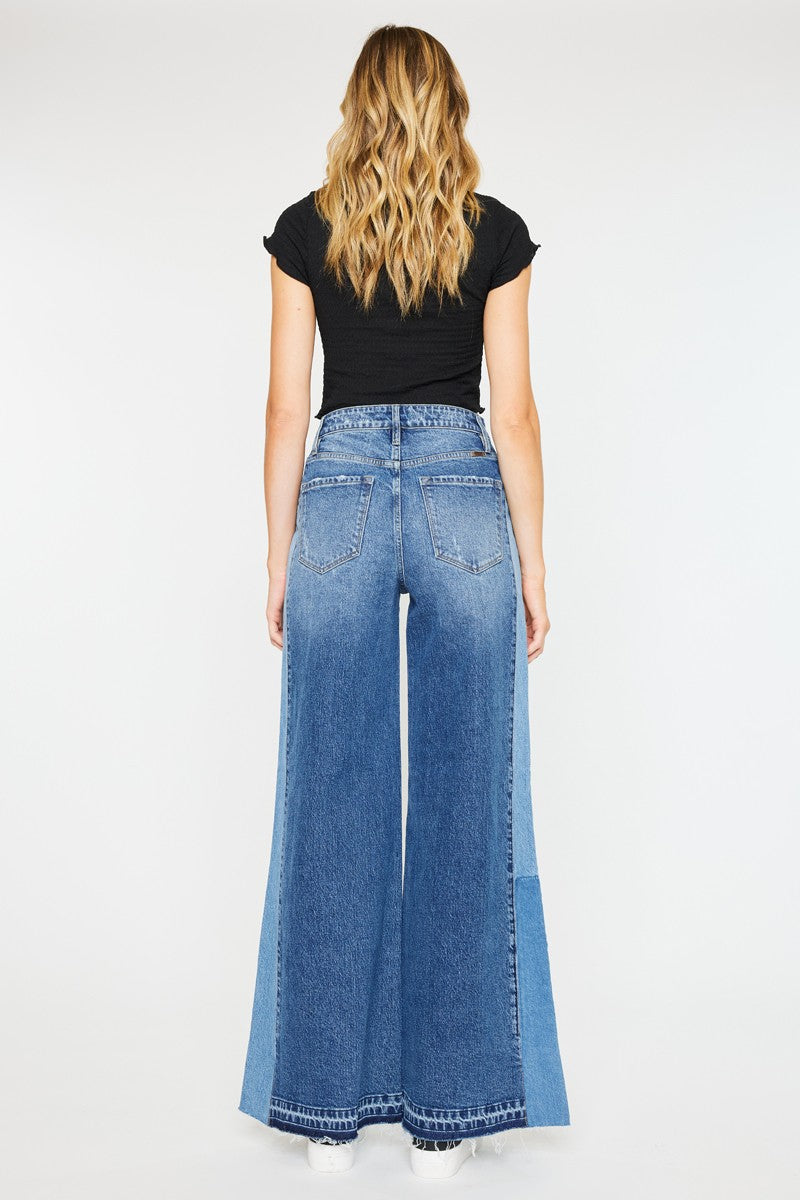 Kan can High Rise Wide Leg Bottom