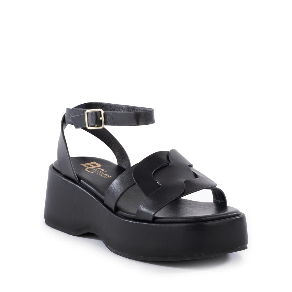 BC NB07968 Black V-Leather Sandals