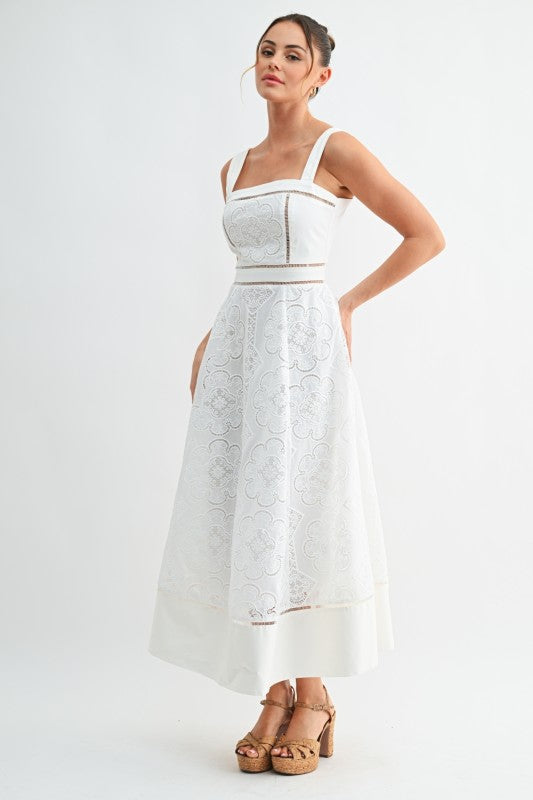 Evenuel Garden Heirloom Lace Midi Dress
