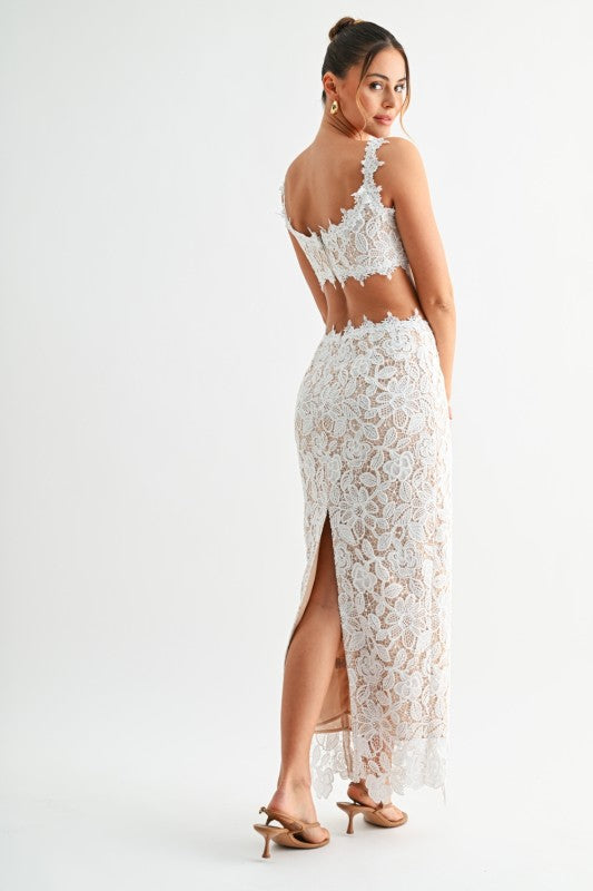 Evenuel  Floral Lace Two-piece Skirt Set