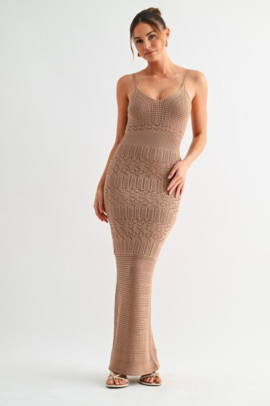 Evenuel Sculpted Horizon Knit Maxi Dress