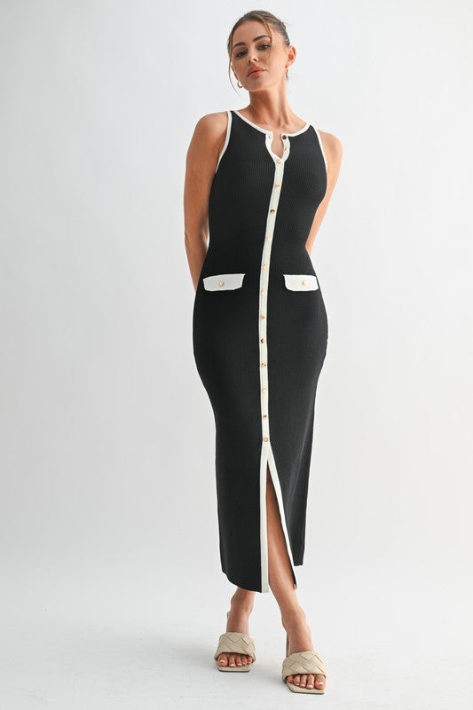 Evenuel  Frame Line Knit Dress