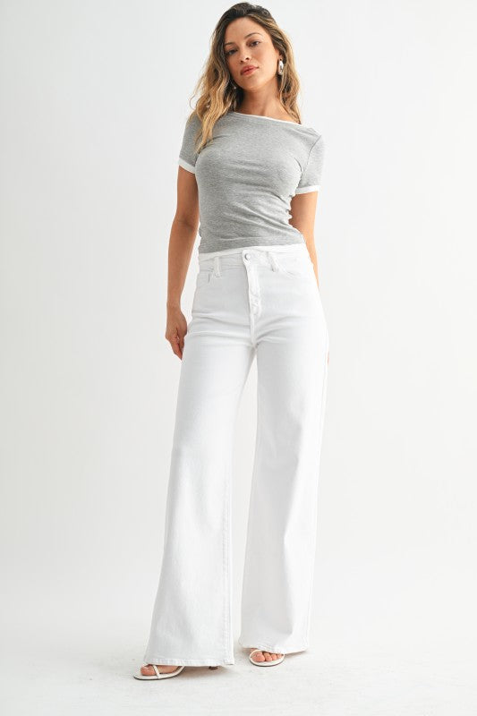Just Black Denim Stretchy Wide Leg