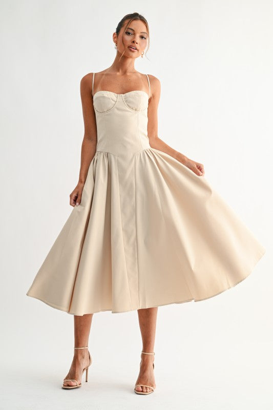 Evenuel Sweetheart Midi Dress