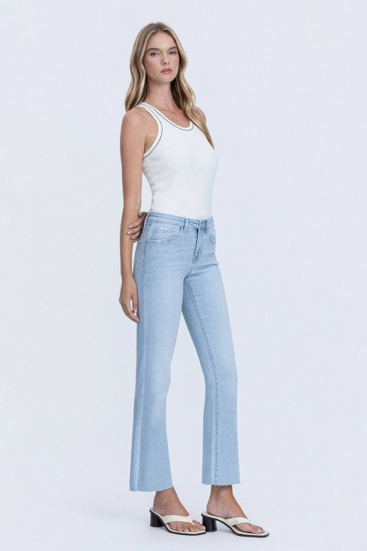 Vervet Mid Rise Wash Ankle Bootcut Jeans Bottom