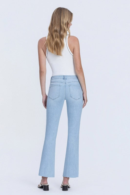 Vervet Mid Rise Wash Ankle Bootcut Jeans Bottom