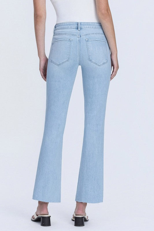 Vervet Mid Rise Wash Ankle Bootcut Jeans Bottom