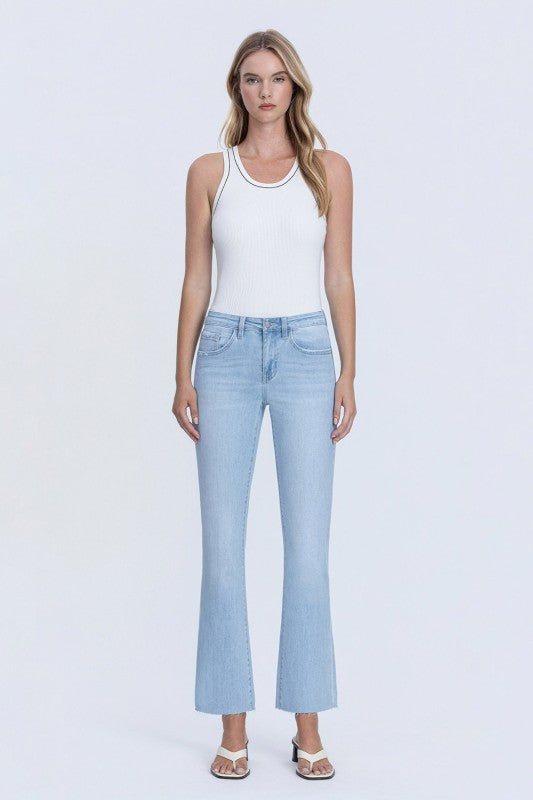 Vervet Mid Rise Wash Ankle Bootcut Jeans Bottom