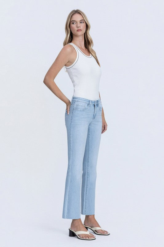 Vervet Mid Rise Wash Ankle Bootcut Jeans Bottom