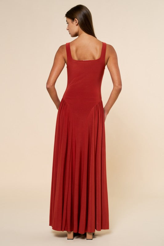 Lalavon Jersey Maxi Sleeveless Dress