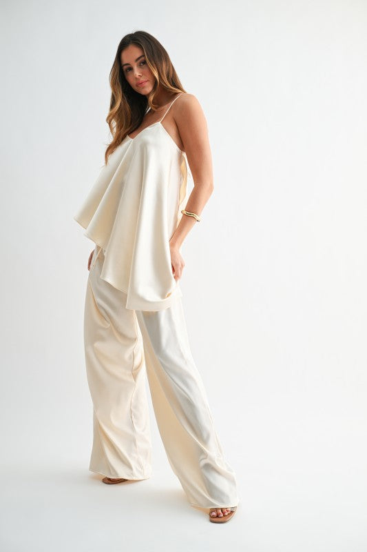 Win Win No More Parties Satin Pants set