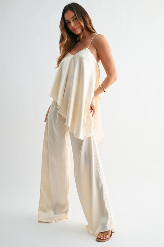 Win Win No More Parties Satin Pants set