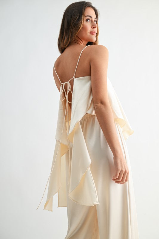 Win Win No More Parties Satin Pants set