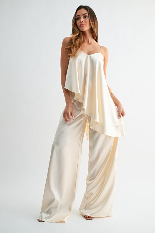 Win Win No More Parties Satin Pants set