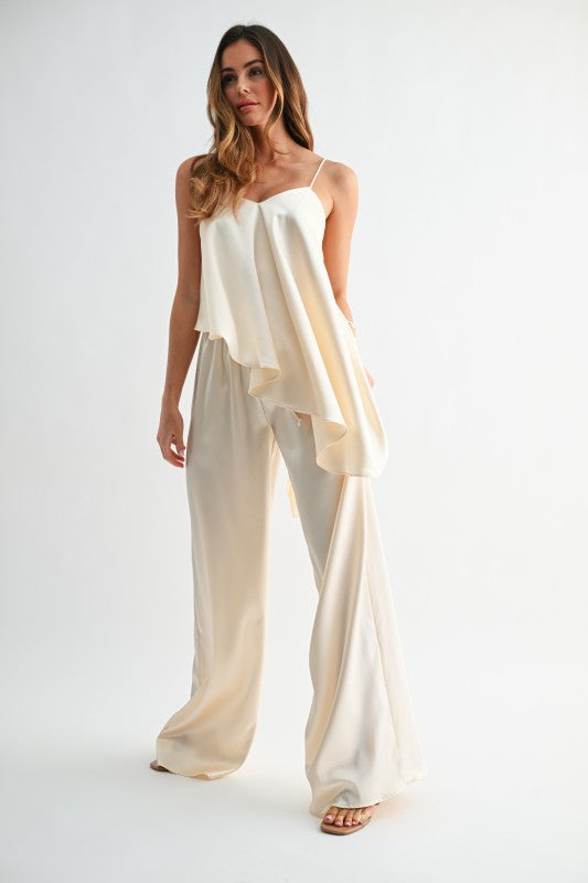 Win Win No More Parties Satin Pants set