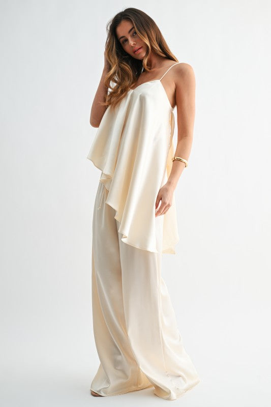 Win Win No More Parties Satin Pants set