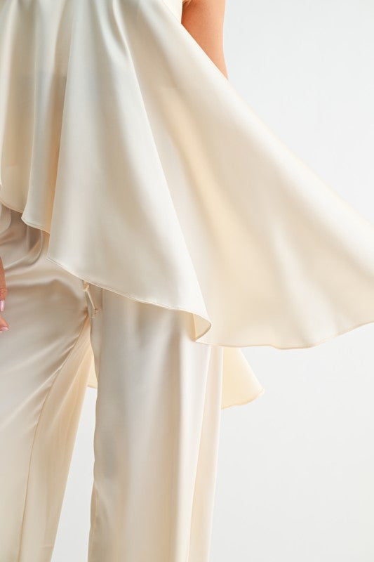 Win Win No More Parties Satin Pants set