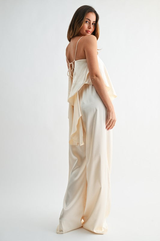 Win Win No More Parties Satin Pants set