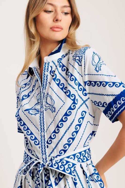 Flying Tomato Printed Mini Dress