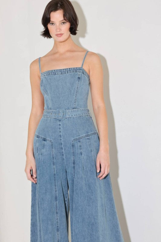 Free Market Washed Denim Jumpsuit