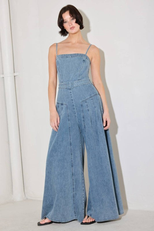 Free Market Washed Denim Jumpsuit