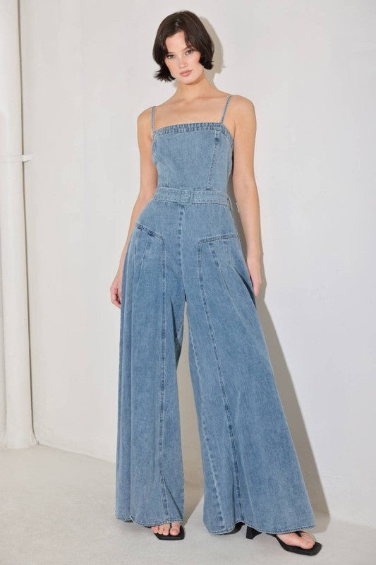 Free Market Washed Denim Jumpsuit
