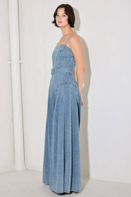 Free Market Washed Denim Jumpsuit