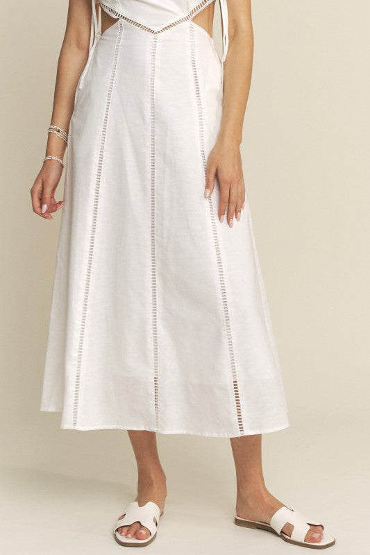 Hersy Cut Out Embroidered Maxi Dress