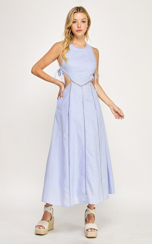 Hersy Cut Out Embroidered Maxi Dress