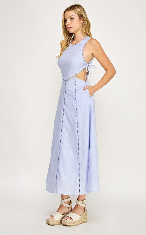 Hersy Cut Out Embroidered Maxi Dress